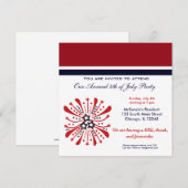 Invitation Fête de barbecue du 4 juillet (Devant / Derrière)