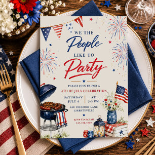 Invitation Fête de barbecue patriotique du 4 juillet