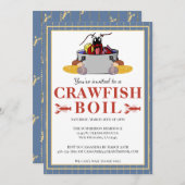 Invitation Fête de barbecues de fruits de mer d'été avec ébul (Devant / Derrière)