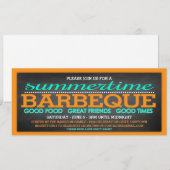 Invitation Fête de barbeque d'été (Devant / Derrière)