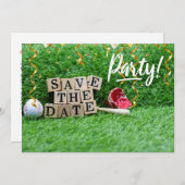 Invitation Fête de baseball, date à retenir  (Devant / Derrière)