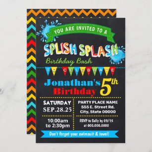 Invitations Faire Part Cartes Anniversaire Aquatique Zazzle