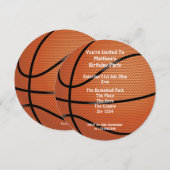 Invitation Fête de basket (Devant / Derrière)