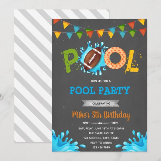 Invitation Fête de basket-ball (Devant / Derrière)