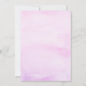 Invitation Fête de Bat Mitzvah florale aquarelle violet sarce (Dos)