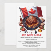 Invitation Fête de BBQ dans la cour | Fête du Canada (Devant / Derrière)