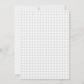 Invitation Fête de bébé 020 Brume Douce Écureuil Gingham Glan (Dos)