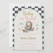 Invitation Fête de bébé à bord skateboard (Devant)