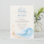 Invitation Fête de Bébé à Bord Tout en Un (Debout devant)