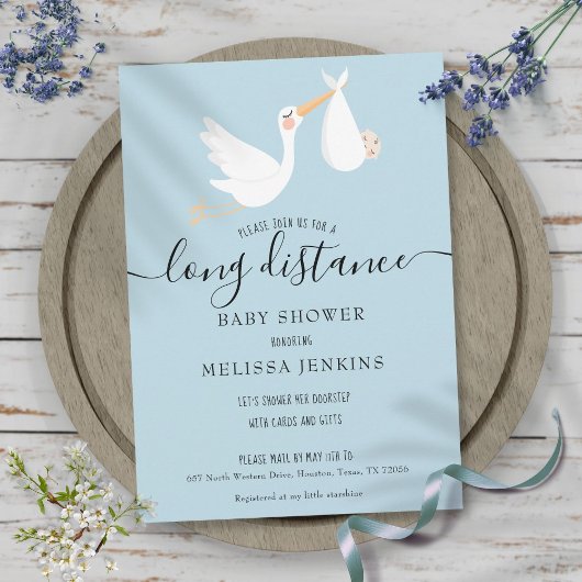 Invitation Fête de Bébé à Distance par la Poste