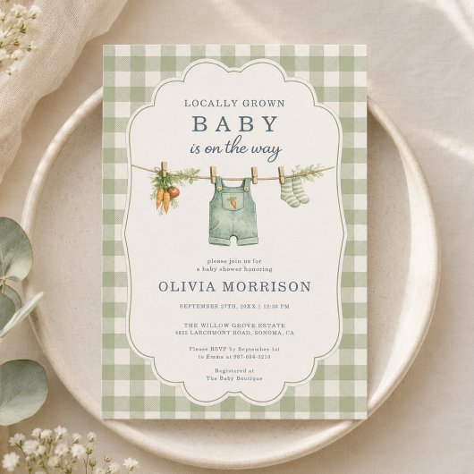 Invitation Fête de Bébé à la Lessive en Vichy Local