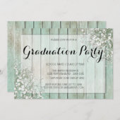 INVITATION FÊTE DE BÉBÉ À LA MINT VERTE (Devant / Derrière)