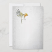 Invitation Fête de Bébé à l'aquarelle Rustique avec Oiseaux e (Dos)