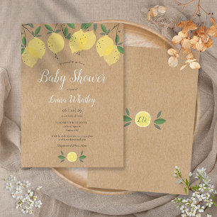 Invitation Fête de Bébé à l'Aquarelle sur le Thème de la Flor