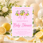Invitation Fête de bébé à l'arc-en-ciel de citron et de gingh