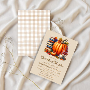 Invitation Fête de Bébé à l'Automne Livre de Contes Citrouill