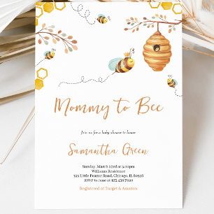 Invitation Fête de Bébé Abeille