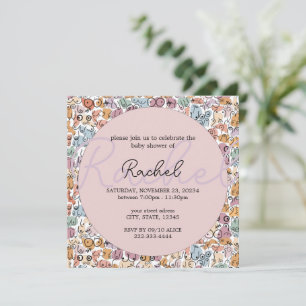 Invitation fête de bébé amusante pour femme
