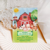 Invitation Fête de Bébé Animaux de Ferme Mignons