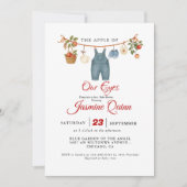 Invitation Fête de bébé Apple Fruit Fall baby sprinkle (Devant)