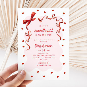 Invitation Fête de Bébé Arc-en-ciel Élégant Petit Chéri