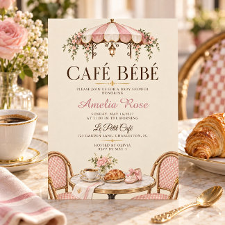 Invitation Fête de Bébé au Café Parisien Bébé