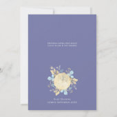 Invitation Fête de bébé au clair de lune lavande violet écrit (Dos)