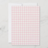 Invitation Fête de bébé au thème de canard gingham Silly Goos (Dos)