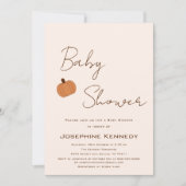Invitation Fête de bébé au thème de citrouille moderne et mix (Devant)