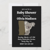 Invitation Fête de bébé au thème de koala neutre (Devant)