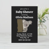Invitation Fête de bébé au thème de koala neutre (Debout devant)