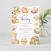 Invitation Fête de Bébé au Thème de Limonade à l'Aquarelle (Debout devant)