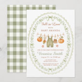 Invitation Fête de bébé automnale rustique à l'amour de citro (Devant / Derrière)