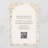 Invitation Fête de Bébé Automnale Vêtements de Bébé Douce (Dos)