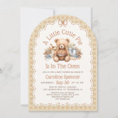 Invitation Fête de Bébé Automne Bébé Chou à la Rentrée (Devant)