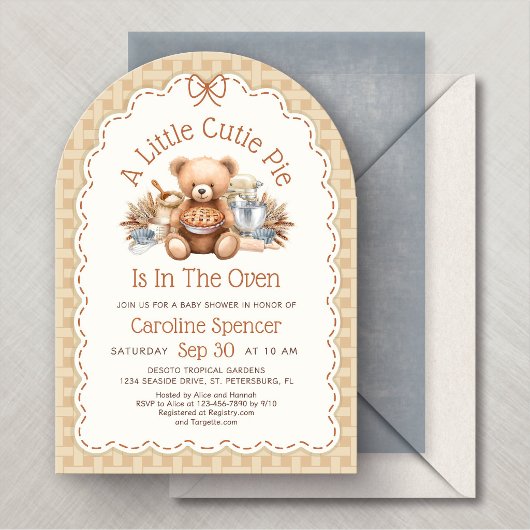 Invitation Fête de Bébé Automne Bébé Chou à la Rentrée