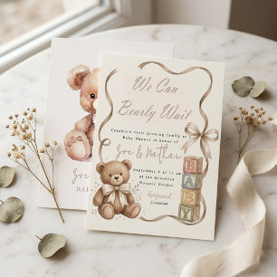 Invitation Fête de Bébé aux Blocs de Nounours