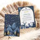 Invitation Fête de Bébé Aventure Animaux Mignons de la Forêt 