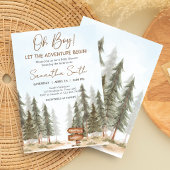 Invitation Fête de bébé aventureuse en forêt