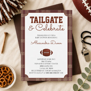 Invitation Fête de bébé Baby Shower Tailgate Football à carre