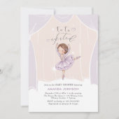 Invitation Fête de bébé ballerine Tutu excitée (Devant)