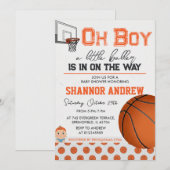 Invitation Fête de bébé Basket-ball modifiable (Devant / Derrière)