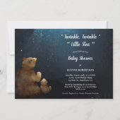 Invitation Fête de bébé 'Bears Twinkle Twinkle Little Star' (Devant)