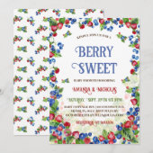 Invitation Fête de bébé Berry Sweet (Devant / Derrière)