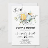 Invitation Fête de Bébé Bière et Biberon (Devant)