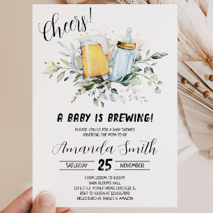 Invitation Fête de Bébé Bière et Biberon