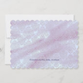 Invitation Fête de Bébé Bleu Violet et Sarcelle Bain Bébé (Dos)