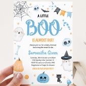 Invitation Fête de Bébé Blue A Little Boo