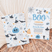 Invitation Fête de Bébé Blue A Little Boo
