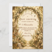 Invitation Fête de Bébé Bohème Forêt Enchantée (Devant)